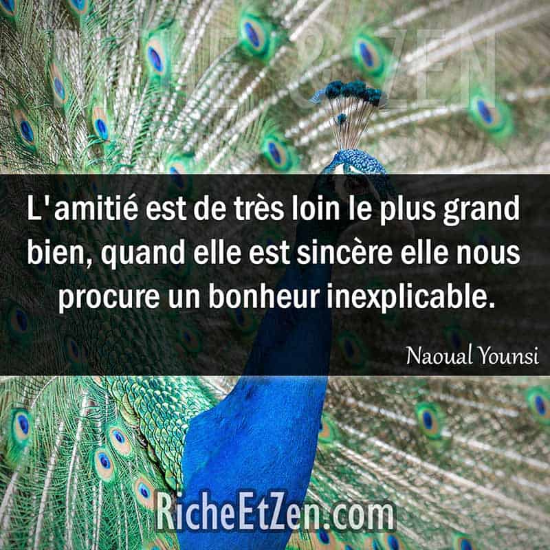 L'amitié est de très loin le plus grand bien, quand elle est sincère elle nous procure un bonheur inexplicable. - Naoual Younsi - citation amitie - citations amitié - citations sur l'amitié - citations sur les amis 