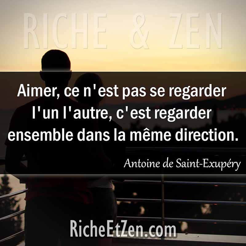 Aimer, ce n'est pas se regarder l'un l'autre, c'est regarder ensemble dans la même direction. - Antoine de saint-exupéry - citation sur l'amour - des citations d'amour - les citations d'amour - citations amour - citations sur l'amour - citations d'amour - citations d amour - citations sur l amourensemble dans la même direction. - Antoine de Saint-Exupéry