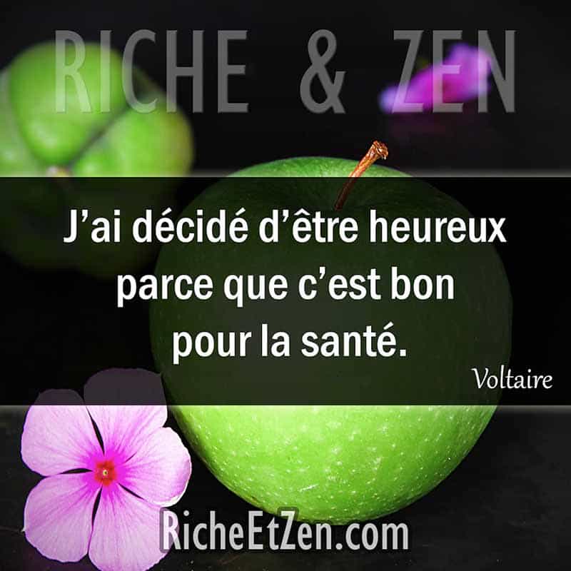 Les plus belles citations - J’ai décidé d’être heureux parce que c’est bon pour la santé. - Voltaire