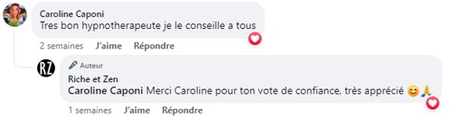 J’ai adoré mon expérience ! Dominic est d’un naturel calme et apaisant. Il m’a mis en confiance dès le début de ma démarche. Merci !